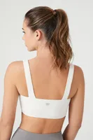 Women's Corset Longline Sports Bra in White Small