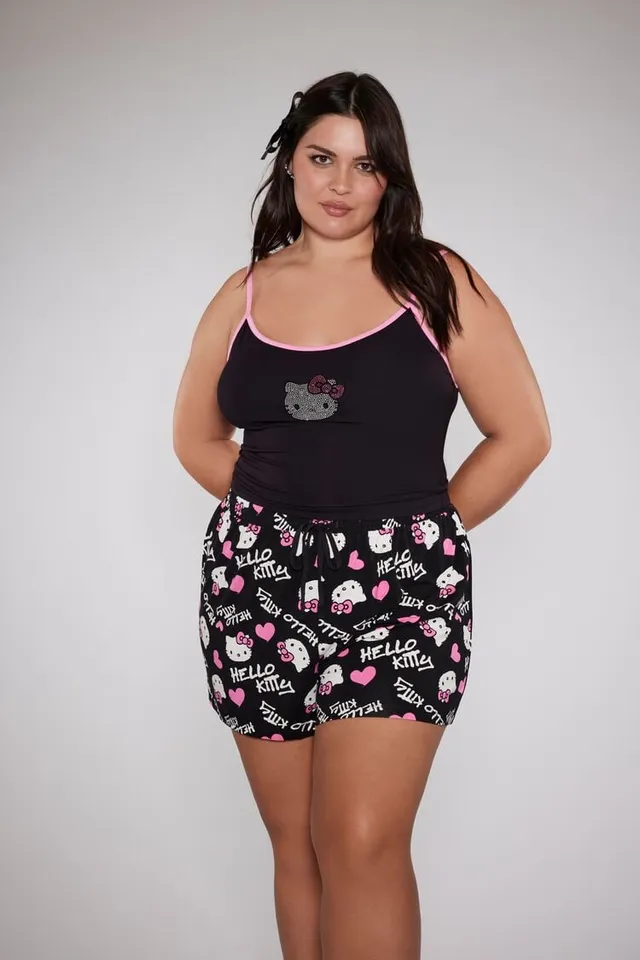 Mesh Heart Cami & Shorts Pajama Set