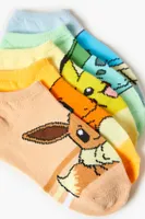 Girls Pokémon Ankle Sock Set - 5 pack (Kids) in Yellow