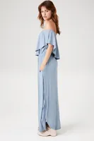 Women's Flounce Off-the-Shoulder Maxi Dress Medium