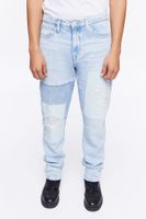 Men Slim-Fit Reworked Jeans in Light Denim, 31