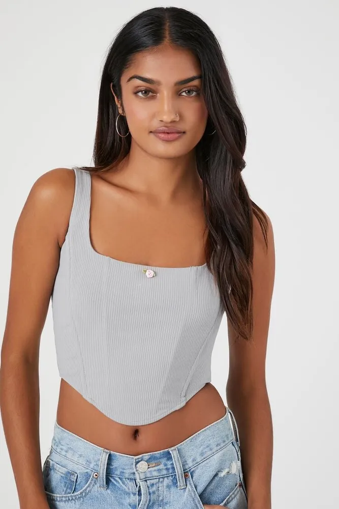 Cropped bustier top