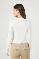 Women's Ribbed Knit Henley Top