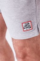 Men Embroidered Hazy Daze Shorts in Heather Grey/Red Large