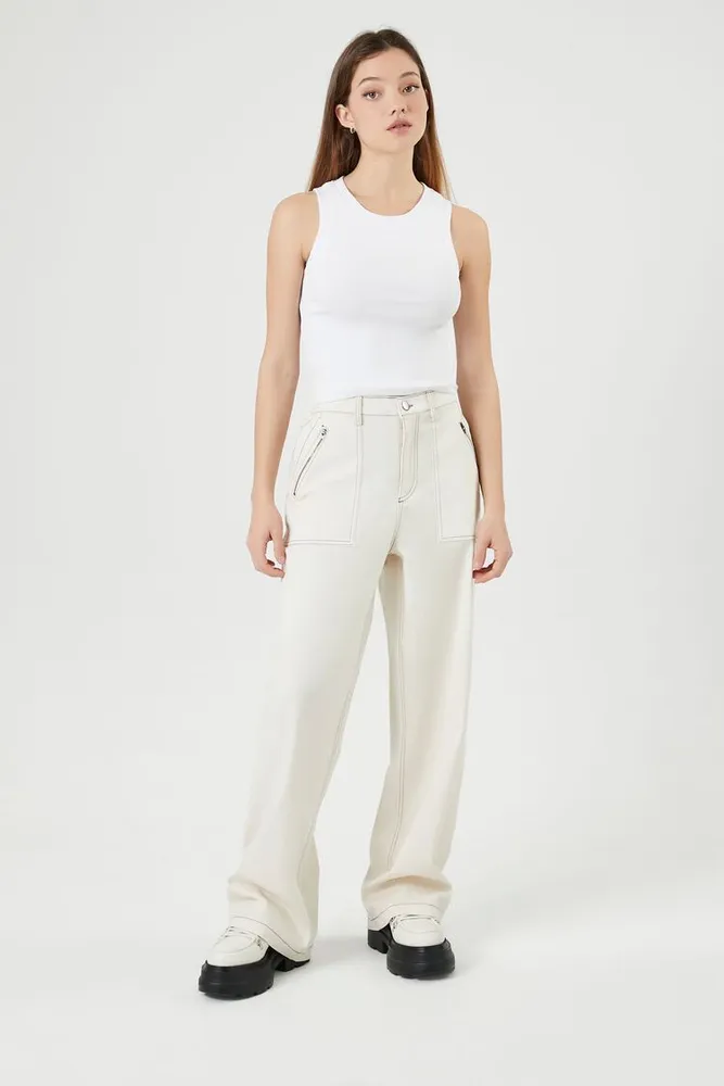 Forever 21 Women's FUBU Velour Pants in White Small | CoolSprings Galleria