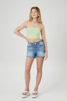 Women's Cropped Halter Top Medium