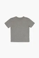 Kids Cotton Crew T-Shirt (Girls + Boys) in Heather Grey, 11/12