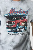 Men Tie-Dye Mustang Graphic Tee