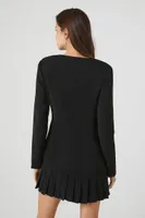 Women's Double-Breasted Blazer Mini Dress in Black Small