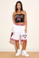 Women's Chicago Bulls Sequin Tube Top in Black Small