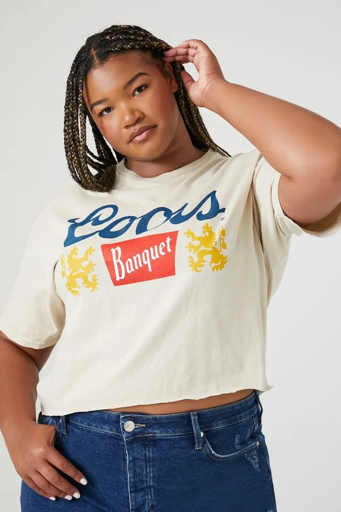 Women's Coors Banquet Graphic T-Shirt in Tan, 0X