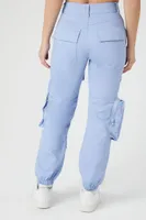 Women's Twill Utility Cargo Pants in Blue, XS