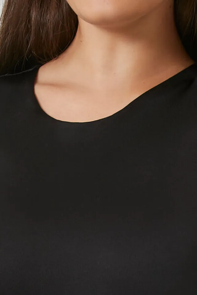 Forever 21 Women's Crew T-Shirt Bodysuit in Black, XL
