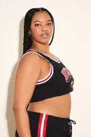 Women's Chicago Bulls Crop Top in Black, 2X