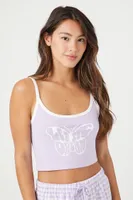 Women's Butterfly Cami & Shorts Pajama Set in Orchid/White Small