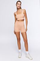 Women's Seamless Longline Sports Bra in Blush Medium