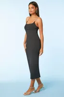 Women's Contour Bodycon Cami Midi Dress in Black Small