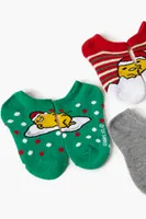 Kids Gudetama Ankle Sock Set - 5 pack (Girls + Boys) in Green