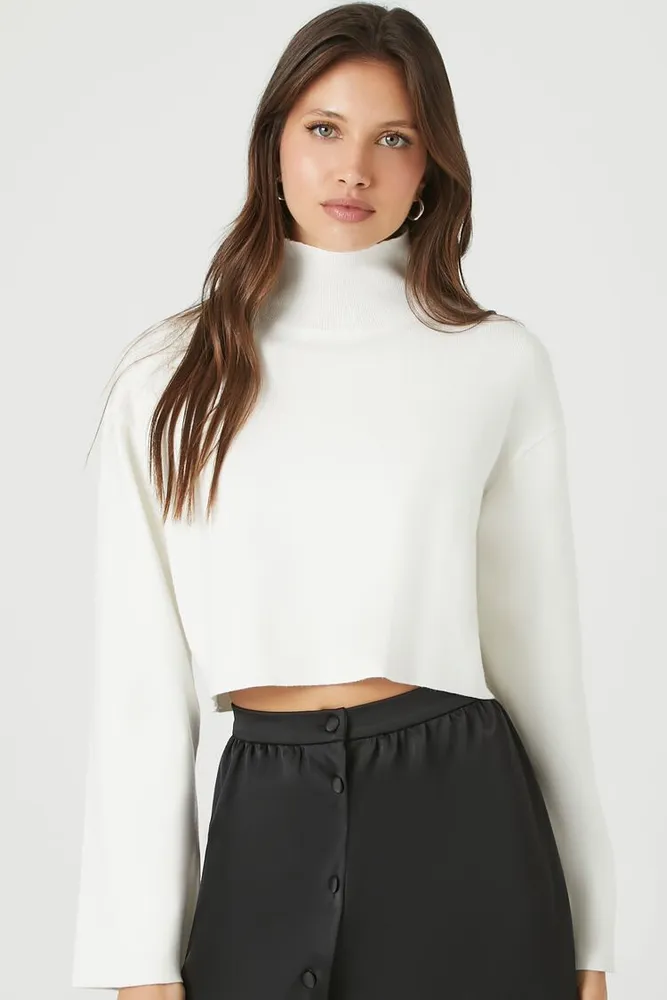 Women's Cropped Turtleneck Sweater