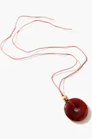 Women's Frasier Sterling Round Pendant Necklace in Red/Gold