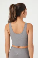 Women's Seamless Longline Sports Bra in Dark Grey Medium