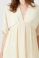 Women's Chiffon Mini Babydoll Dress Cream