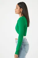 Women's Ribbed Open-Front Shrug Sweater in Jelly Bean Large