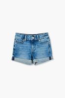 Girls Recycled Cotton Shorts (Kids) in Medium Denim, 13/14