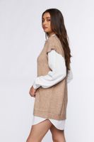 Women's Sweater Vest & Shirt Combo Dress