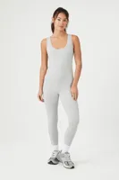 Women's Active Cutout Tank Jumpsuit in Heather Grey, XS