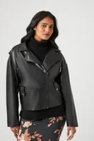 Women's Faux Leather Moto Jacket