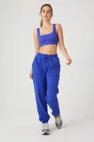 Women's Active French Terry Joggers in Blue Jewel Small