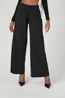 Women's High-Rise Wide-Leg Pants in Black Small