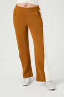 Women's French Terry Side-Striped Pants in Cigar/Vanilla Medium