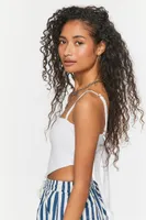 Women's Ribbed Handkerchief Cropped Cami