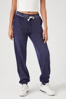 Women's Mineral Wash Drawstring Joggers in Navy Large