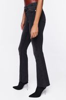 Women's Curvy High-Rise Bootcut Jeans in Washed Black, 25