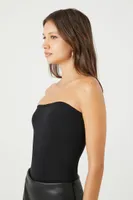 Women's Seamless Tube Bodysuit in Black Small