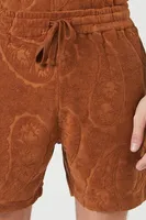 Men Paisley Print Drawstring Shorts