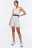 Women's Active Cutout Romper in Heather Grey Small