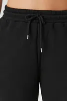 Women's Fleece Drawstring Joggers in Black, XS