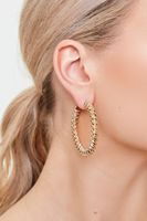 Women's Twisted Hoop Earrings in Gold