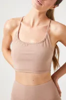 Women's Racerback Sports Bra in Ash Brown, XS