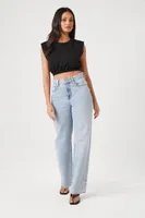 Women's Ribbed Knit Crop Top