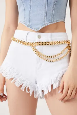 Chunky Curb Chain Hip Belt in Gold