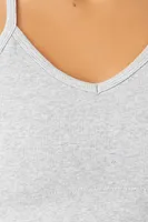 Women's Seamless Strappy Longline Sports Bra in Heather Grey Small