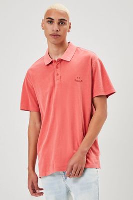 Men Embroidered Smile Polo Shirt Large