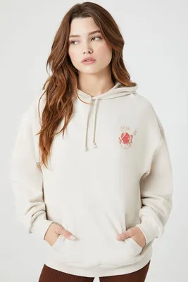 Women's Takoyaki House Graphic Hoodie in Taupe/Taupe Small