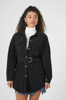 Women's Belted Corduroy Shacket