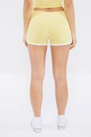 Women's Seamless Dolphin Ringer Shorts in Yellow/White, M/L